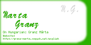 marta granz business card